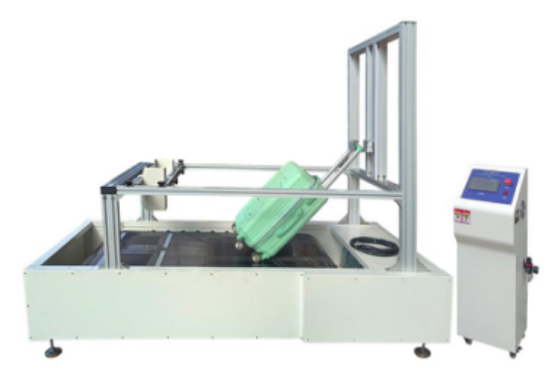 Bump Tester con custodia in pelle per test di durata dei bagagli
