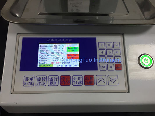 Apparecchio di prova di laboratorio per l'indice di flusso di fusione del polietilene con display LCD